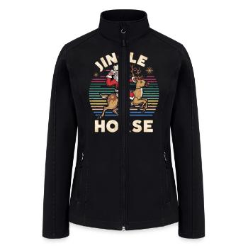Giddy-up Jingle Horse Pick Up Your Feet, Cowboy - Women’s Soft Shell Jacket - black - Front