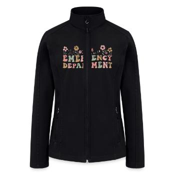 Emergency Department Room ER Nurse - Women’s Soft Shell Jacket - black - Front