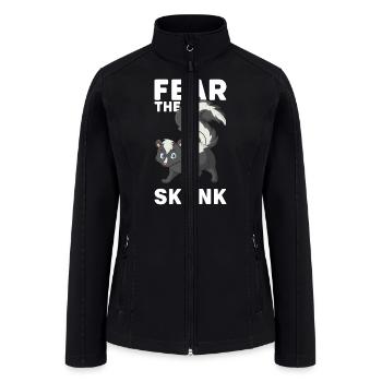 Fear The Skunk Zoologist Zookeeper Wildlife Animal - Women’s Soft Shell Jacket - black - Front
