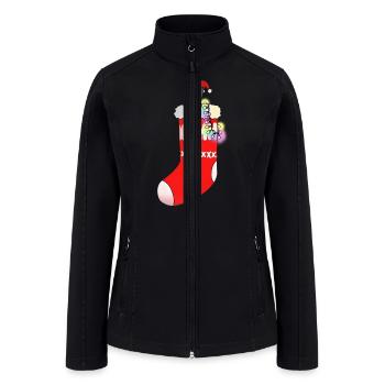 Christmas Socks - Women’s Soft Shell Jacket - black - Front