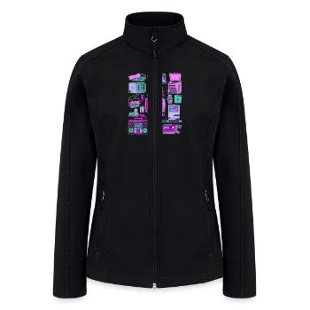 80's tech - Women’s Soft Shell Jacket - black - Front