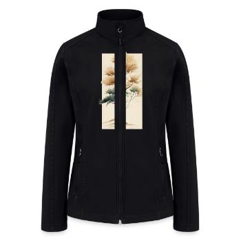 Serene Watercolour Beech Tree Art for Your Space - Women’s Soft Shell Jacket - black - Front