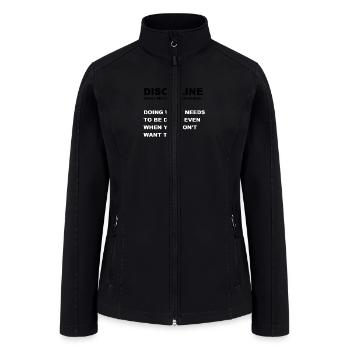 Discipline_-_schwarz_weiss - Women’s Soft Shell Jacket - black - Front