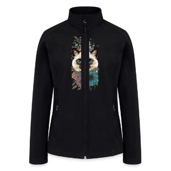 Cute cat - Women’s Soft Shell Jacket - black - Front