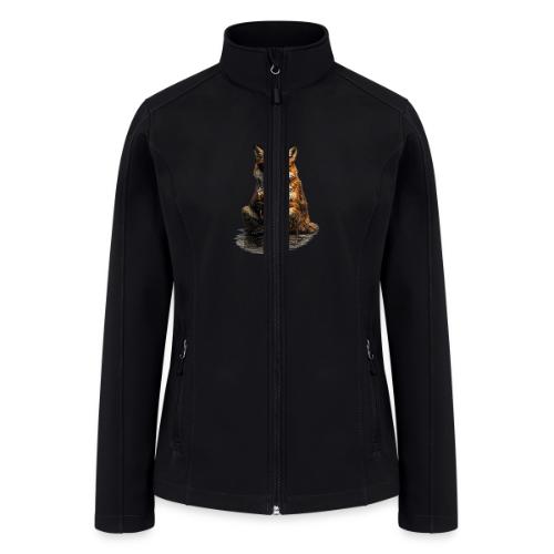 Cool Red Fox Wearing Sunglasses Drinking Coffee - Women’s Soft Shell Jacket