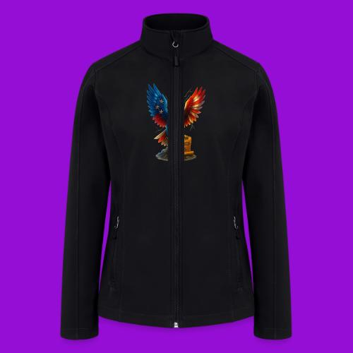 Veterans Press & Bald Eagle Flag 2 Print Set - Women’s Soft Shell Jacket