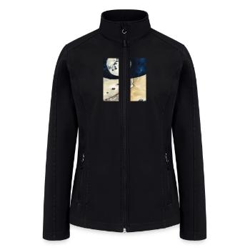 Alien Landscape in watercolours - Women’s Soft Shell Jacket - black - Front