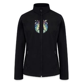 Magical Christmas Tree with Floating Candles - Women’s Soft Shell Jacket - black - Front