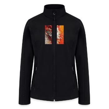 Molten Surreal Flow - Women’s Soft Shell Jacket - black - Front