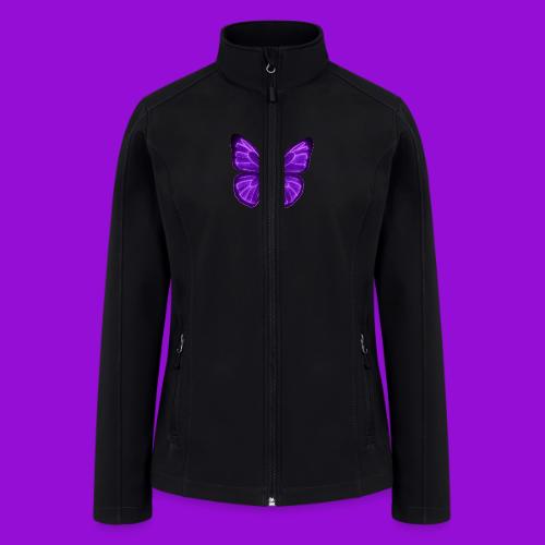 Neon Purple Butterfly - Women’s Soft Shell Jacket