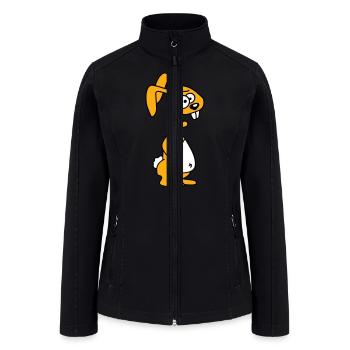 Rabbit Terrified Anxious Desperate Confused Cool - Women’s Soft Shell Jacket - black - Front