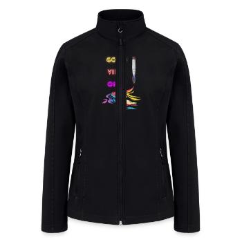 Good Vibes Only, Be Optimistic, Good Vibes - Women’s Soft Shell Jacket - black - Front