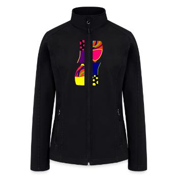 Wine - Women’s Soft Shell Jacket - black - Front