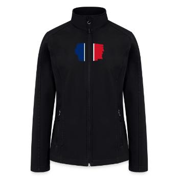 T shirt screen printing with a brush design new - Women’s Soft Shell Jacket - black - Front
