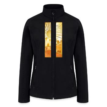 Landscape Sun - Women’s Soft Shell Jacket - black - Front
