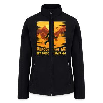 Bigfoot Saw Me But Nobody Believes Him Night - Women’s Soft Shell Jacket - black - Front