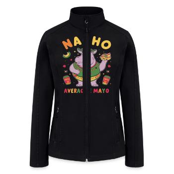 Nacho Average Hippo Mexican Hippopotamus - Women’s Soft Shell Jacket - black - Front
