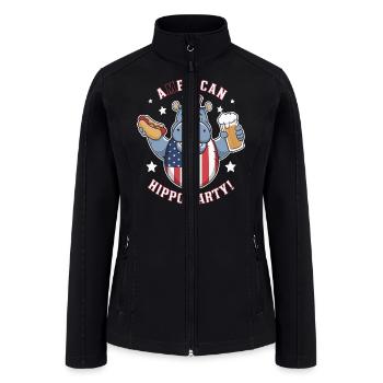 american hippo - Women’s Soft Shell Jacket - black - Front