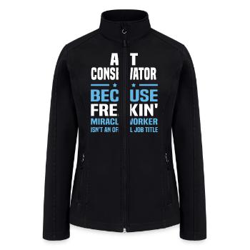Art Conservator - Women’s Soft Shell Jacket - black - Front