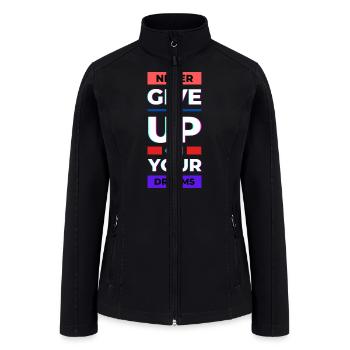 Black Motivational Quotes T Shirt - Women’s Soft Shell Jacket - black - Front