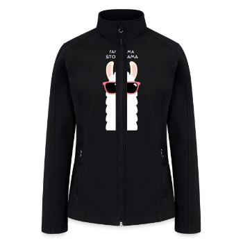 Llama say stop drama - Women’s Soft Shell Jacket - black - Front