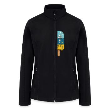 Melted landscape - Women’s Soft Shell Jacket - black - Front