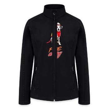 Dalmatian Fire Fighter Fire away - Women’s Soft Shell Jacket - black - Front