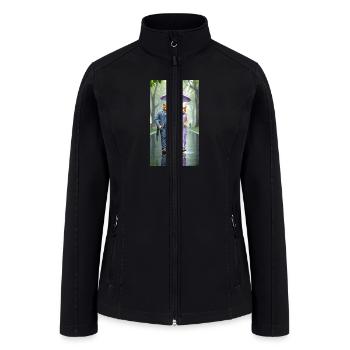 Design a peaceful Cat Fashion Show - Women’s Soft Shell Jacket - black - Front