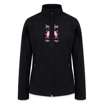 Just A Girl Who Loves Weightlifting Pink - Women’s Soft Shell Jacket - black - Front