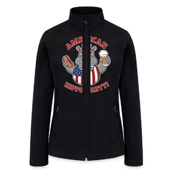 american hippo - Women’s Soft Shell Jacket - black - Front