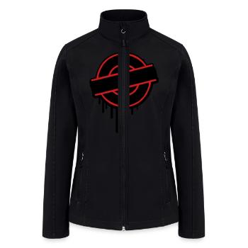 Stamp frame border Graffiti - Women’s Soft Shell Jacket - black - Front