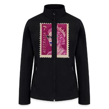 Australia (stamp) - Women’s Soft Shell Jacket - black - Front