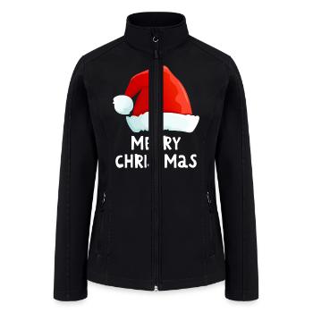 Merry Christmas Funny Christmas Gift - Women’s Soft Shell Jacket - black - Front