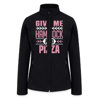 Give Me A Hammock And Pizza Fun Leisure Lover - Women’s Soft Shell Jacket - black - Front