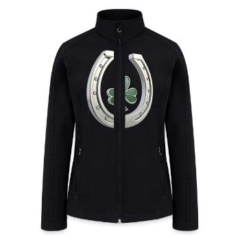 Lucky Shamrock Artwork for Saint Patrick - Women’s Soft Shell Jacket - black - Front