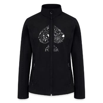 Fancy Spade Poker Gambling - Women’s Soft Shell Jacket - black - Front