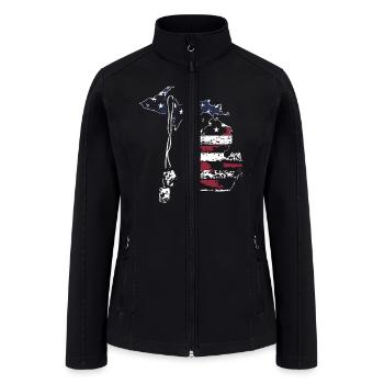 Michigan Honors Veterans Shirt - Women’s Soft Shell Jacket - black - Front