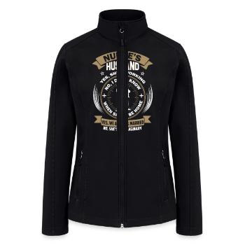 Nurse's husband - Women’s Soft Shell Jacket - black - Front
