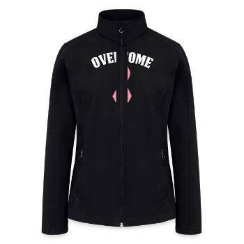 Overcome | Breast Cancer - Women’s Soft Shell Jacket - black - Front