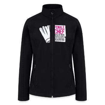 Female Chef Cooking Meals Food Lover - Women’s Soft Shell Jacket - black - Front