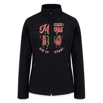 Keto Mom Nutritionist Ketogenic Food - Women’s Soft Shell Jacket - black - Front