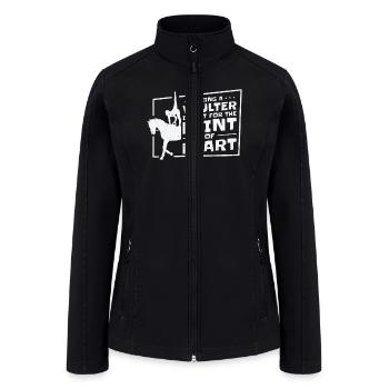 Equestrian Horse Vaulting Vaulter Horseback - Women’s Soft Shell Jacket - black - Front