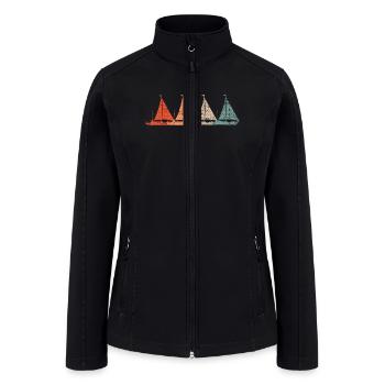 Sail Boat Retro - Women’s Soft Shell Jacket - black - Front