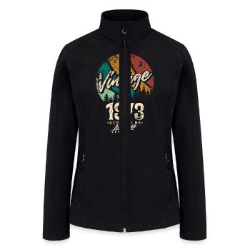 Vintage 1973 Retro Men Gift 50th Birthday - Women’s Soft Shell Jacket - black - Front