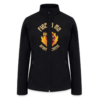 Fire Fireman Firefighter Firewomen - Women’s Soft Shell Jacket - black - Front