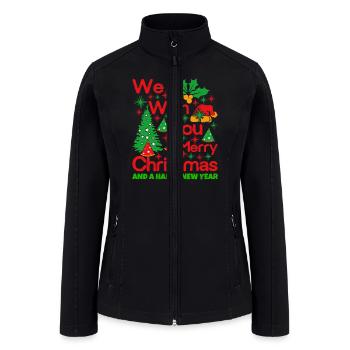 Christmas Christmas Christmas Christmas Christmas - Women’s Soft Shell Jacket - black - Front