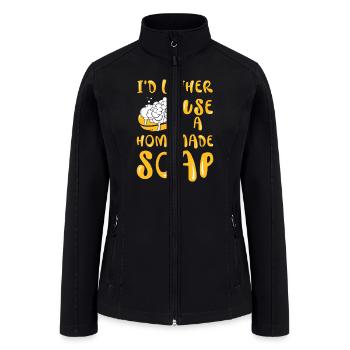 Soap Dealer Homemade Soap Soaper Soap Hobbyist - Women’s Soft Shell Jacket - black - Front