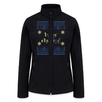 Merry Christmas, Ugly Christmas Sweater - Women’s Soft Shell Jacket - black - Front