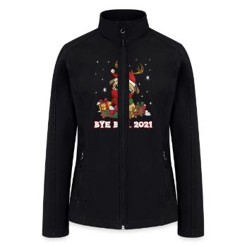 Chistmas Season Bye Bye 2021 Pug - Women’s Soft Shell Jacket - black - Front