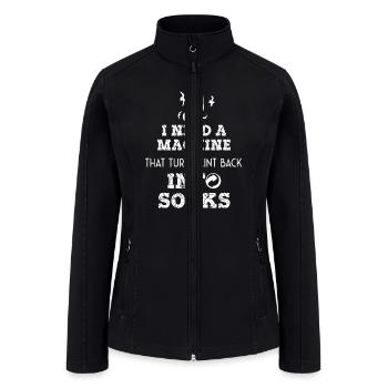 Funny Missing Sock Laundry Joke - Women’s Soft Shell Jacket - black - Front